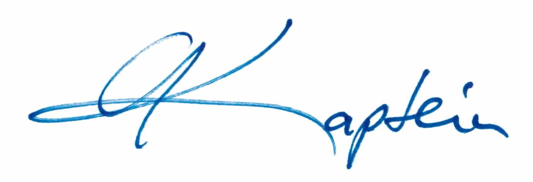 Handtekening Anneke Kaptein